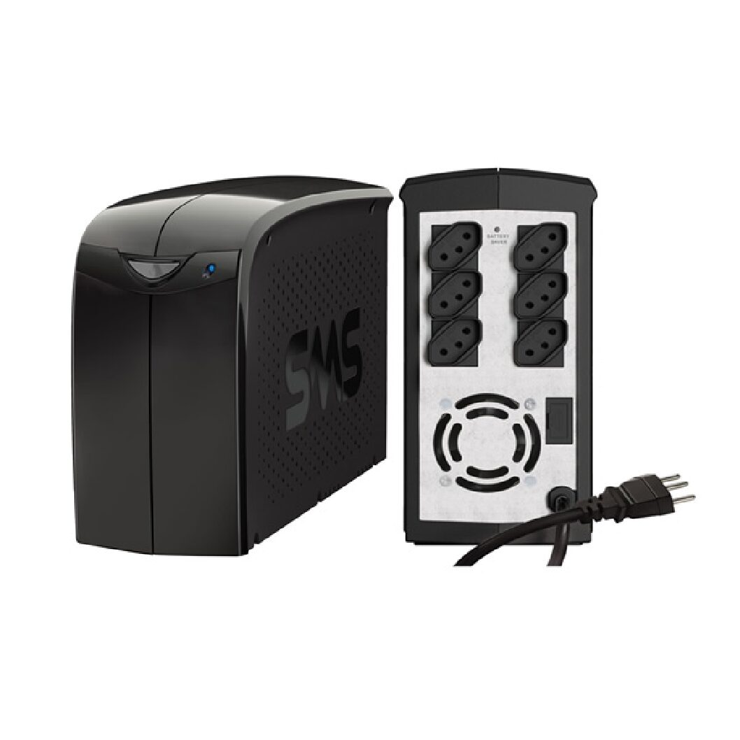 Nobreak Sms Station II 800VA Bivolt Preto 6 Tomadas