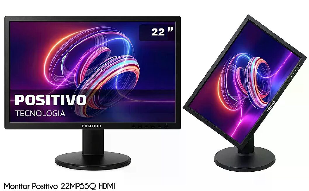 Monitor Positivo 22MP55PK 22" Polegadas HDMI / VGA / DVI