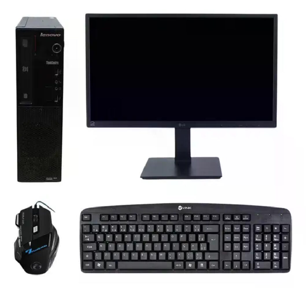 Kit Desktop Lenovo Thinkcentre E73 (SFF) Completo – Intel Core i3-4130 – 4a Geração – RAM 8GB – SSD 120GB