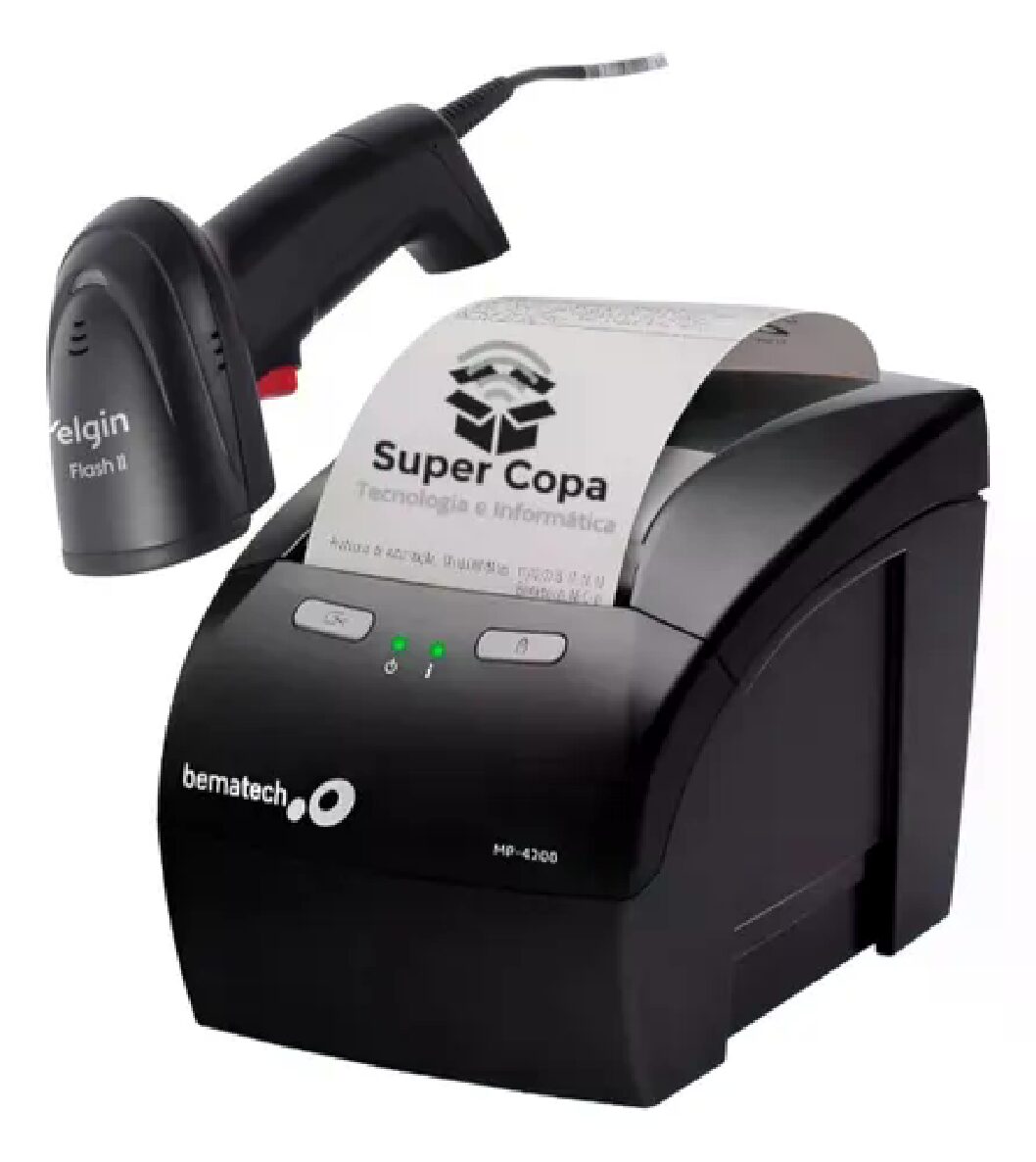 Kit Automação comercial Impressora Pdv Bematech Mp4200 + Leitor De Codigos Barra
